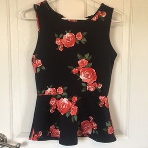 Floral Sleeveless Shirt